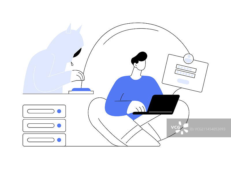 网络钓鱼抽象概念图片素材