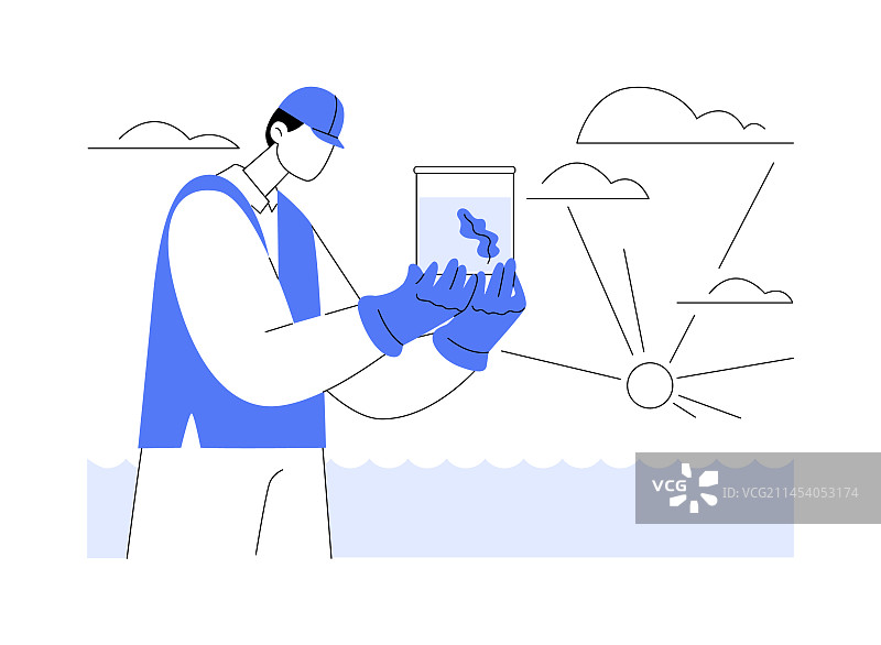 海洋样本采集抽象概念图片素材