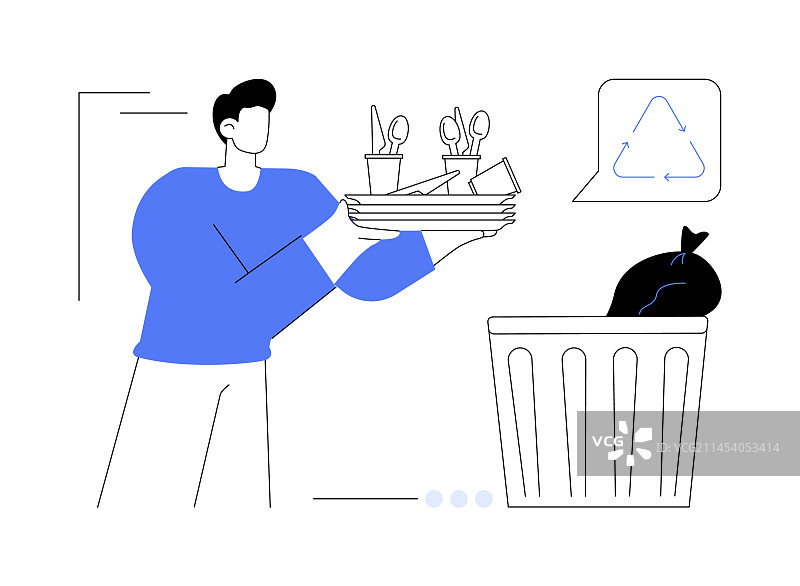 可堆肥材料抽象概念图片素材