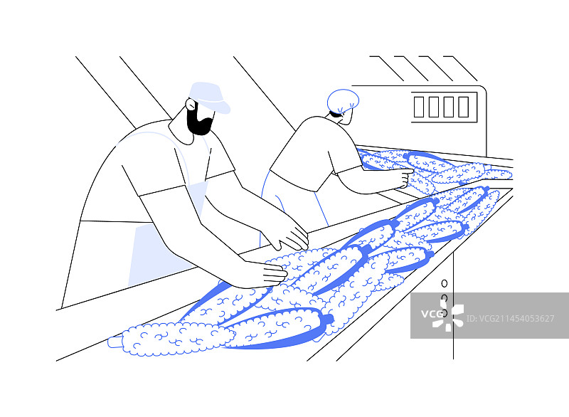 初级食品加工抽象概念图片素材