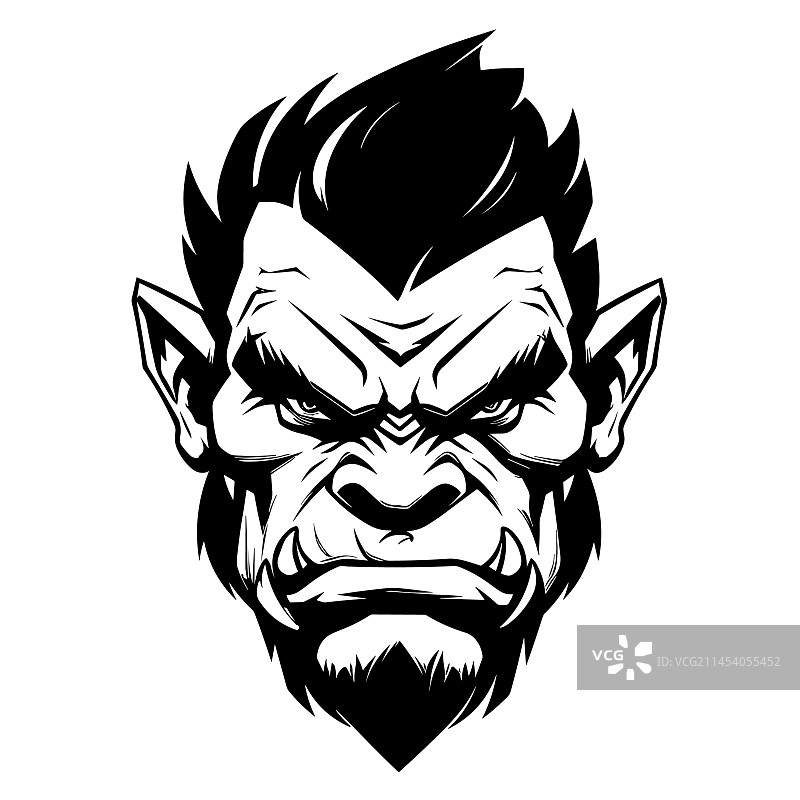 兽人轮廓图片素材