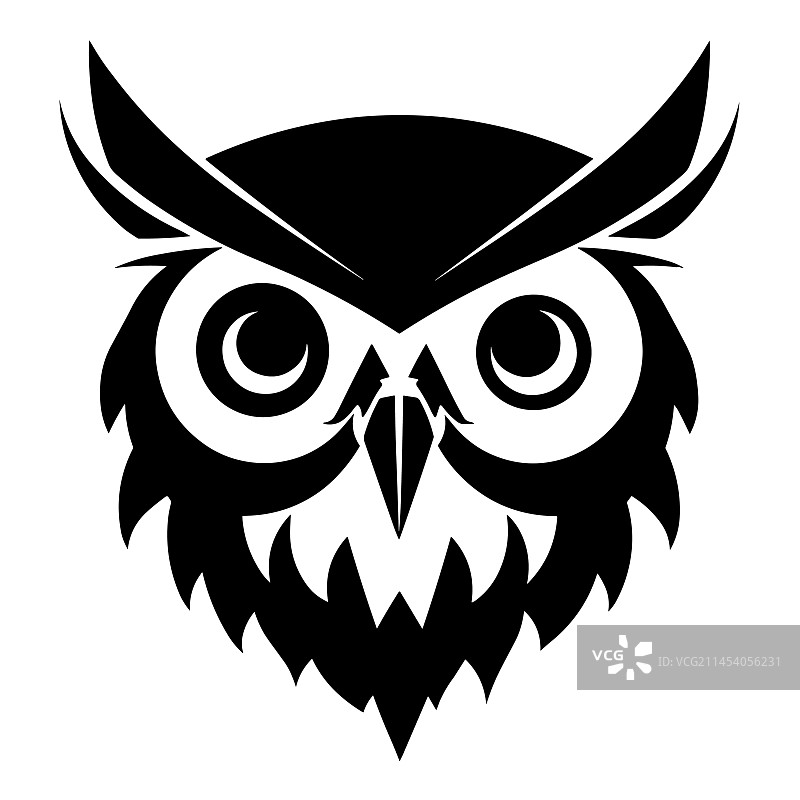 美丽的猫头鹰轮廓图片素材