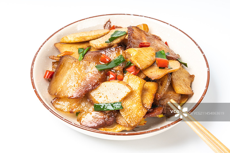 美味下酒菜小炒腊肉春笋图片素材