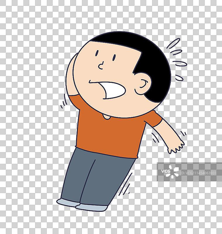 元素：挠头紧张的人物图片素材