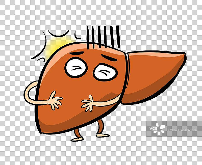 拟人化的肝疼图片素材