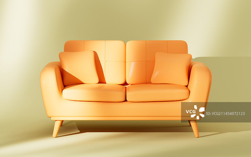 抽象沙发模型3D渲染图片素材