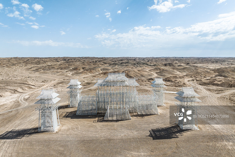 甘肃瓜州无界艺术装置图片素材