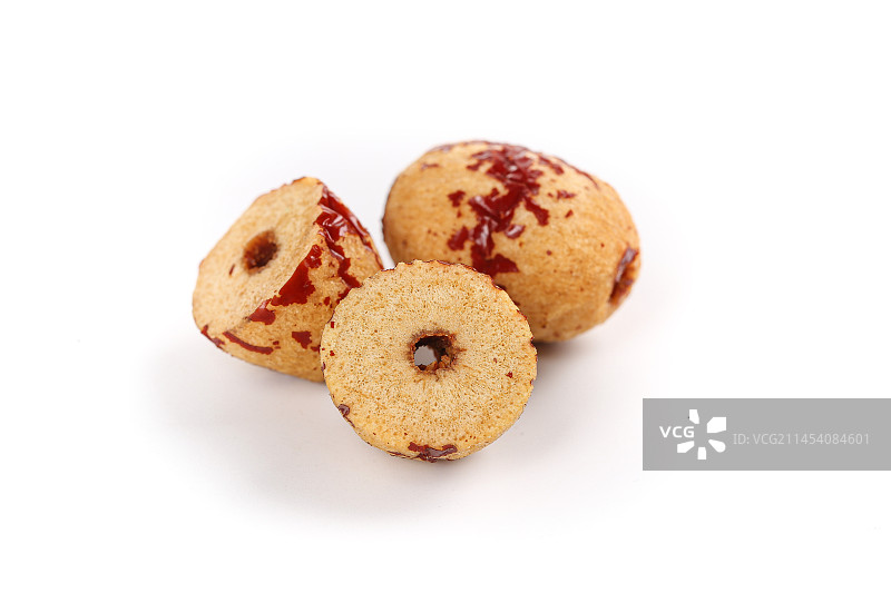 白底上的去皮无核枣图片素材