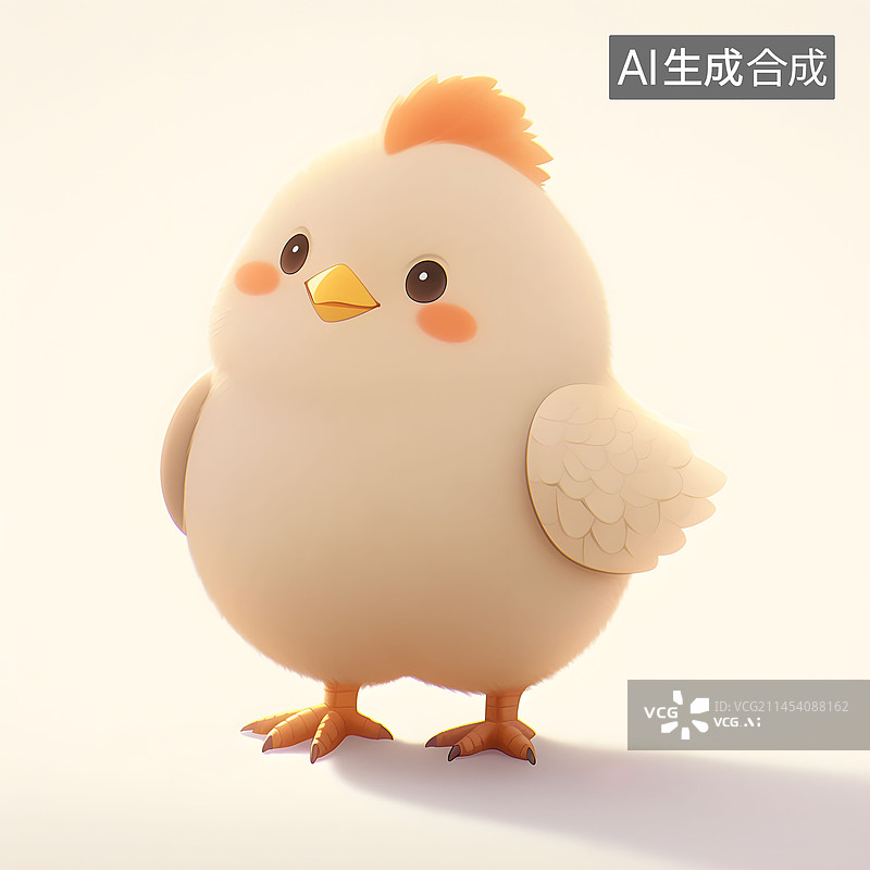 【AI数字艺术】可爱卡通小鸡形象图片素材