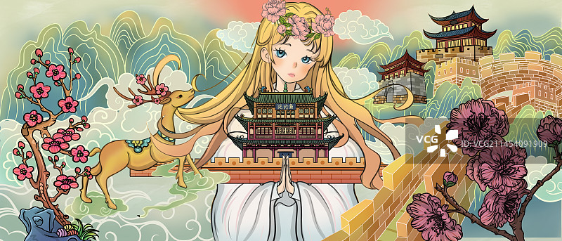 国潮插画图片素材