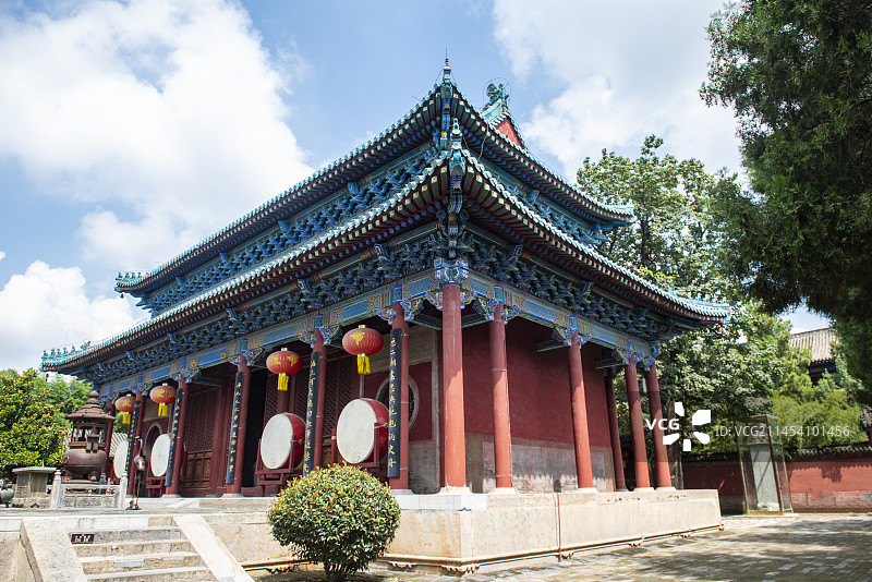 中国河南郑州焦作武陟县嘉应观黄河龙王庙古代建筑图片素材