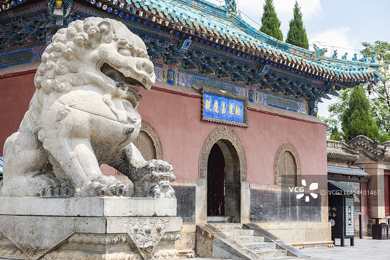 中国河南郑州焦作武陟县嘉应观黄河龙王庙古代建筑图片素材