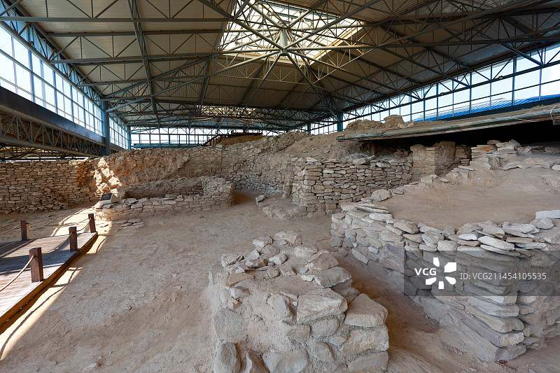 陕西省神木市石峁考古遗址图片素材