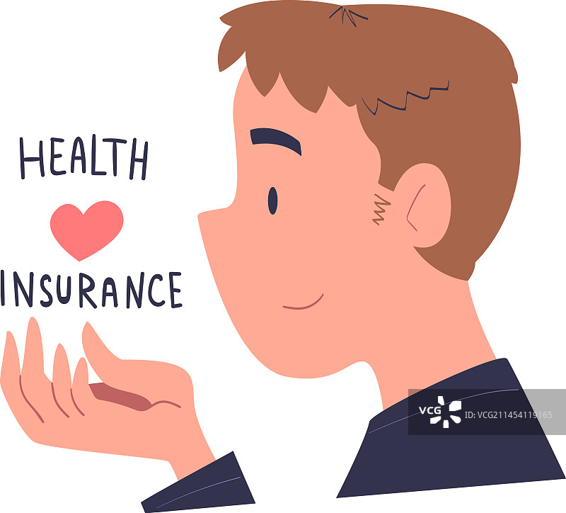 以人和心脏为安全保障的健康保险图片素材