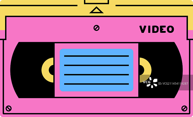 90年代的复古录像带图片素材