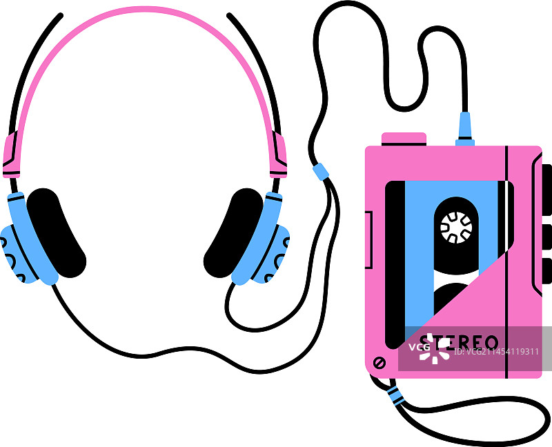 带立体声播放器的耳机图片素材