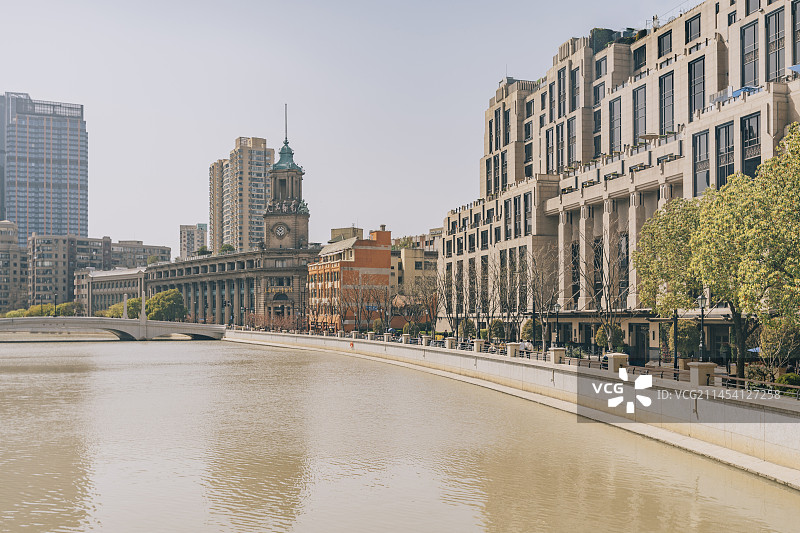 上海邮政博物馆与吴淞江图片素材