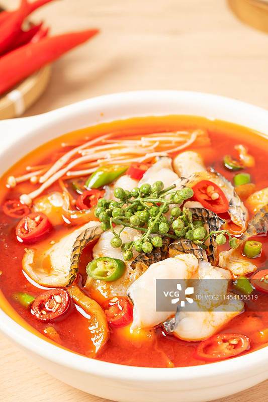 红汤酸菜鱼图片素材