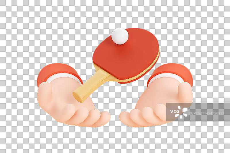 3D渲染卡通手捧运动元素图片素材