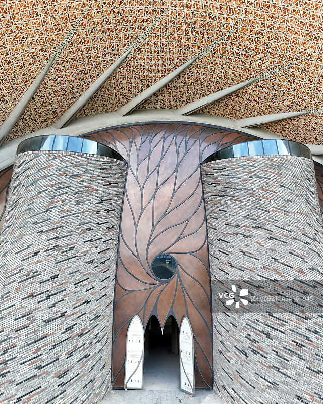 广东省深圳市龙华区大浪地标玛丝菲尔大厦航拍图片素材