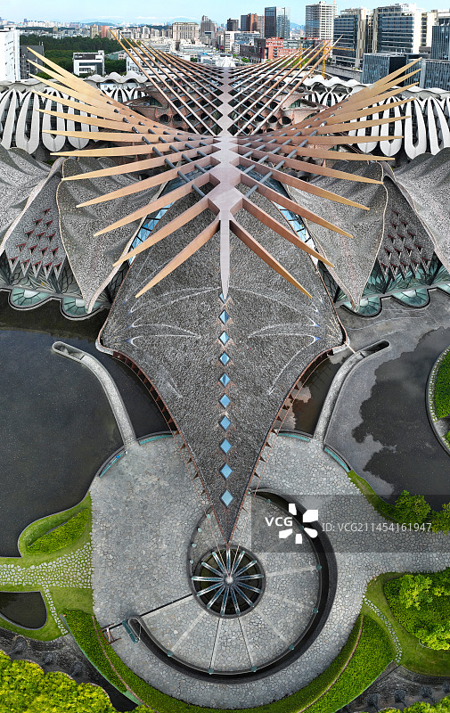 广东省深圳市龙华区大浪地标玛丝菲尔大厦航拍图片素材