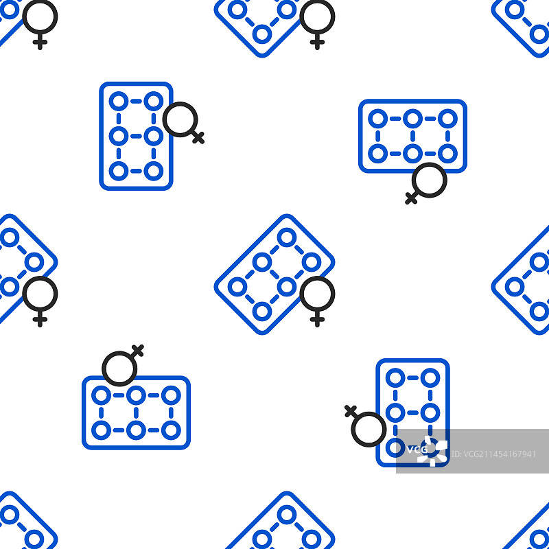 避孕药包装线性图标图片素材