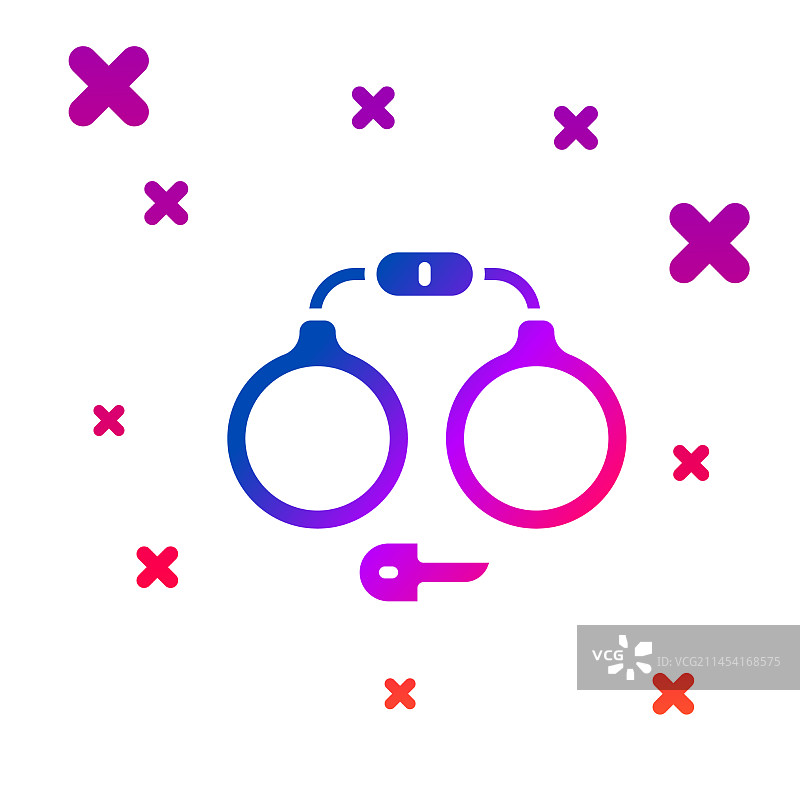 彩色手铐图标图片素材