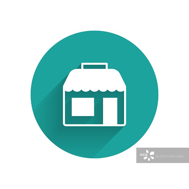 白色购物大楼或市场商店图标图片素材