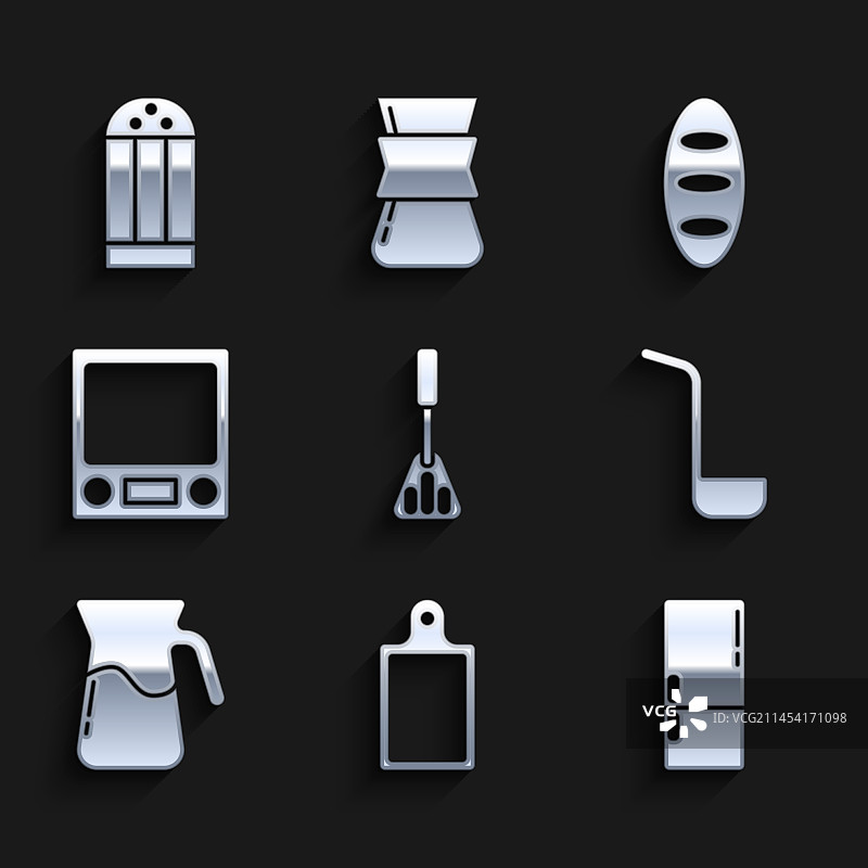 锅铲砧板冰箱厨房素材图片素材