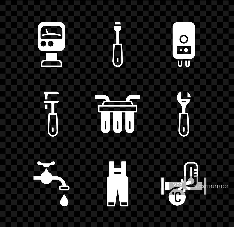 压力表、螺丝刀和电钻图片素材