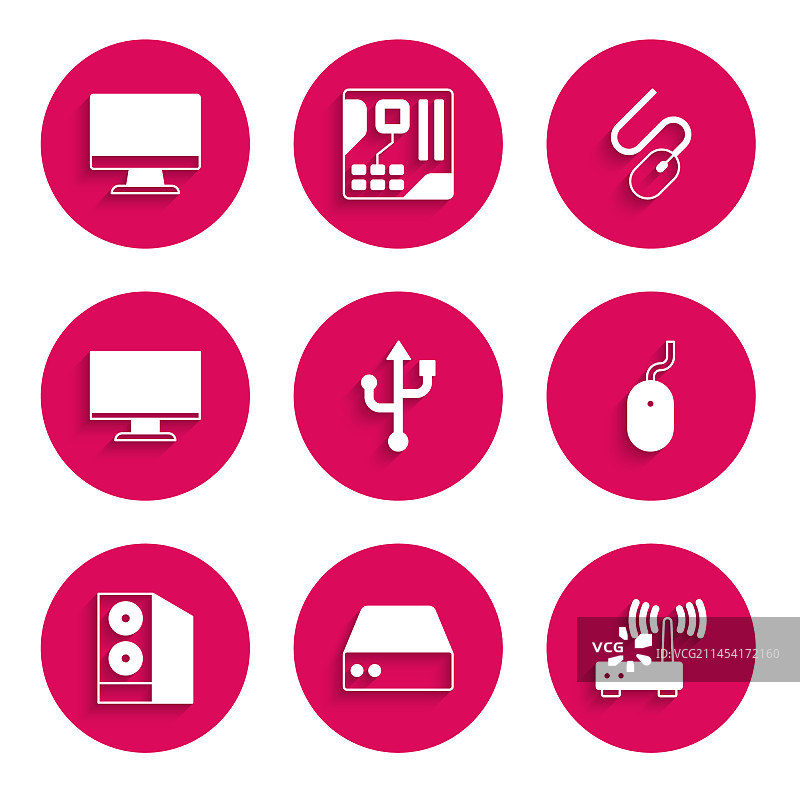 USB服务器数据、网络托管路由器和Wi-Fi图片素材