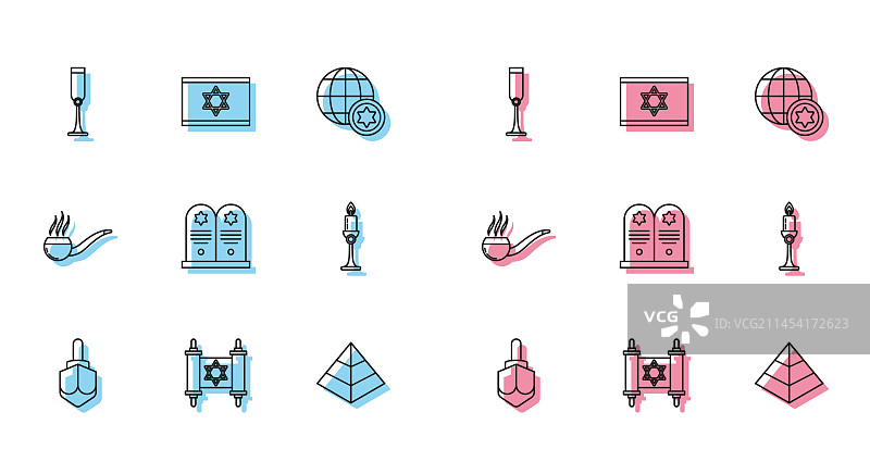 犹太教光明节妥拉卷轴图片素材