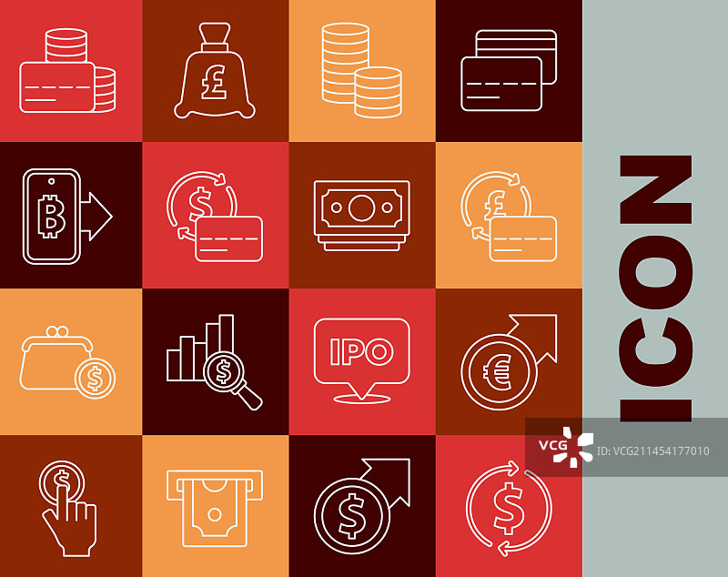 财务增长美元欧元信用卡图片素材