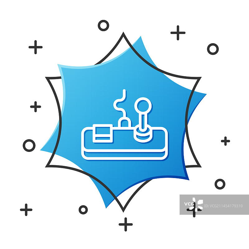 白色线条游戏手柄图标图片素材