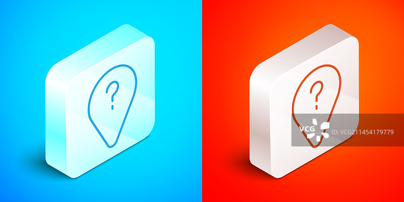 2.5D线条未知路线点图标图片素材