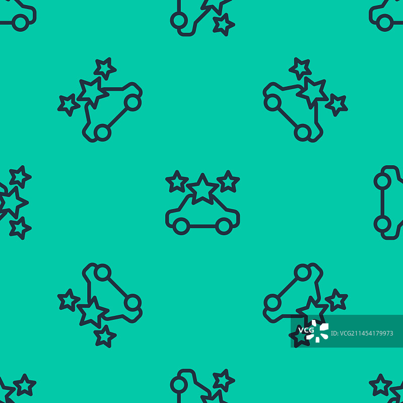 蓝色线条汽车共享图标无缝背景图片素材