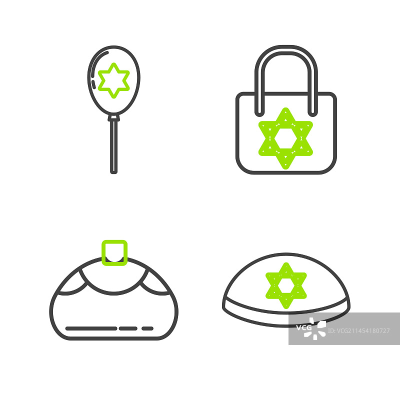 犹太教大卫之星圆帽图片素材