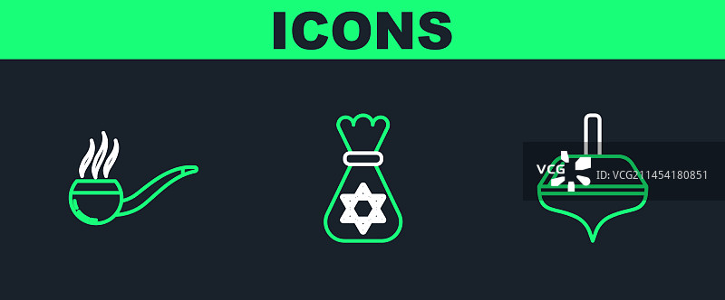 光明节陀螺烟斗线条素材图片素材