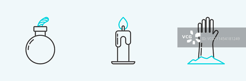 僵尸手和炸弹爆炸预备套装图片素材