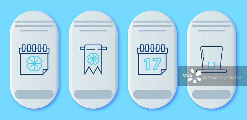 四叶草、聚会彩旗图片素材