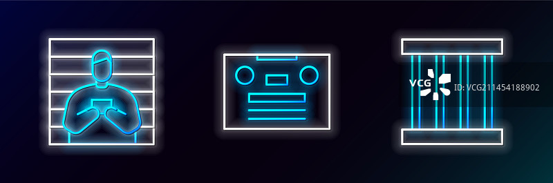 线条监狱窗户嫌疑人罪犯复古图片素材