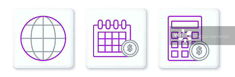 计算器美元符号地球图片素材