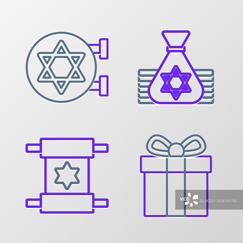 犹太教妥拉经卷钱袋礼盒banner图片素材