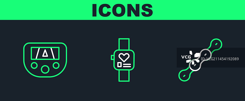 自行车链条和带地图的GPS设备图片素材