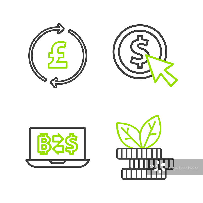 美元植物加密货币兑换系列图片素材