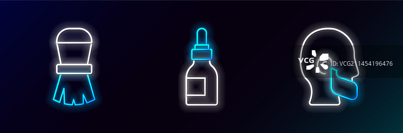 胡须造型剃须刷和剃须油图片素材