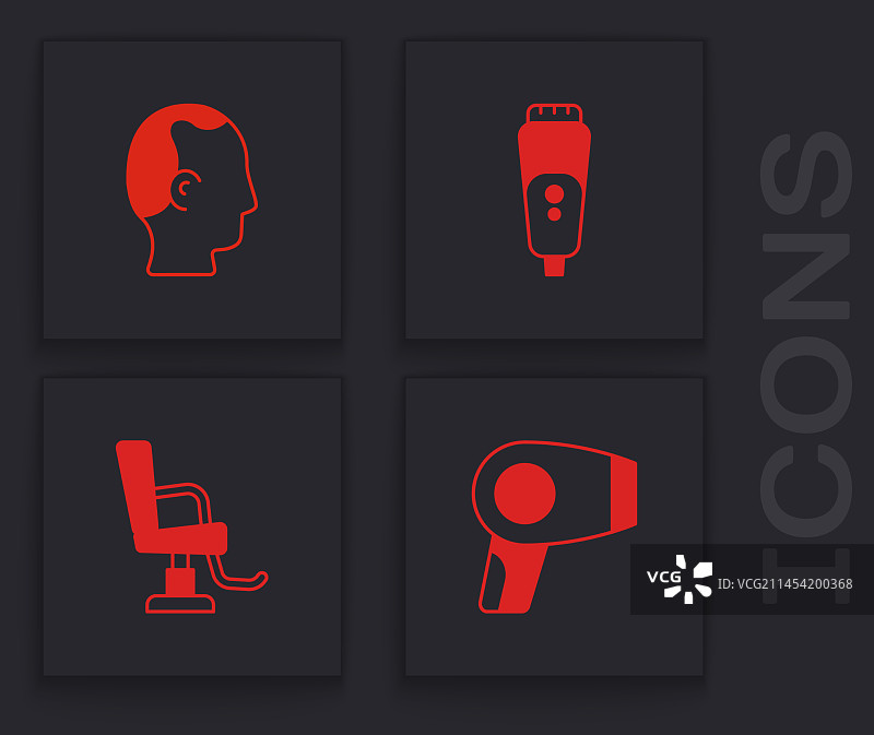 电吹风剃须刀片套装图片素材