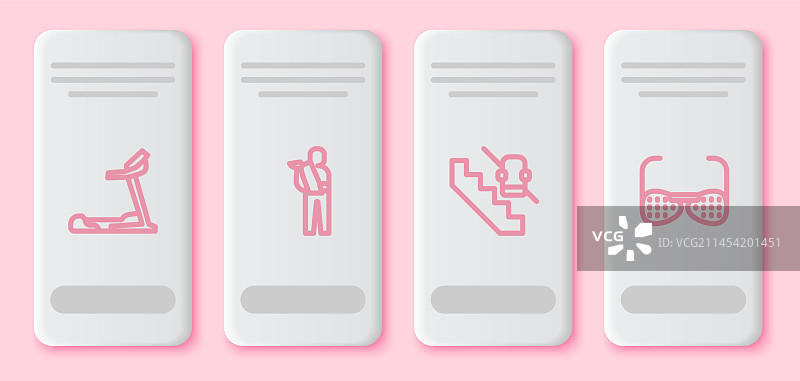 跑步机和骨折的人手臂图片素材