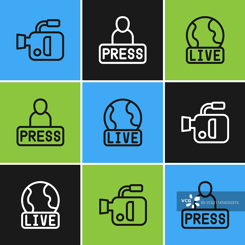 电影院、相机、新闻报道、记者图片素材