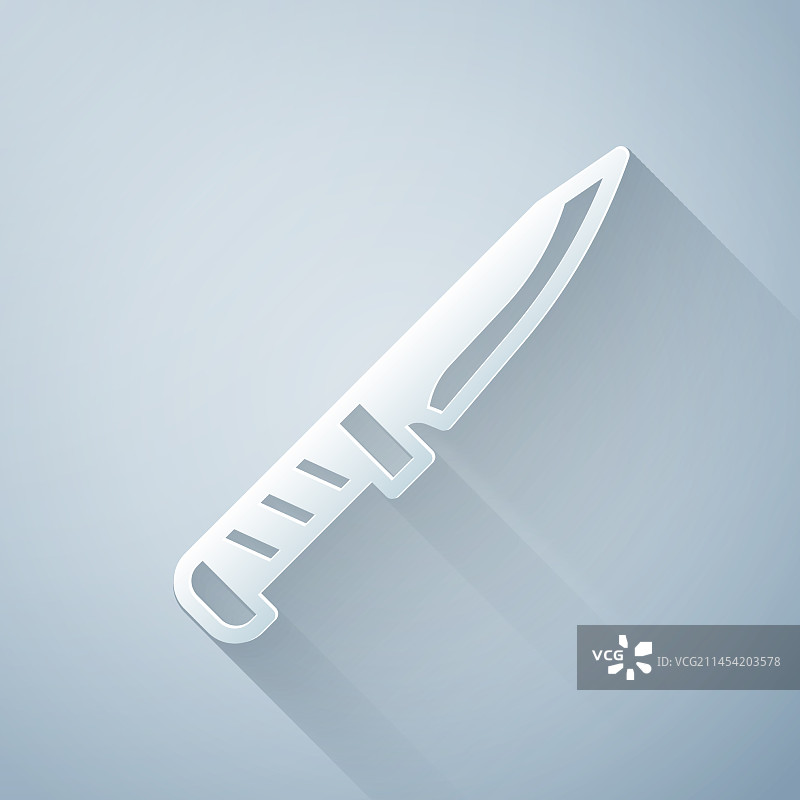 剪纸风格军用刀具图标图片素材